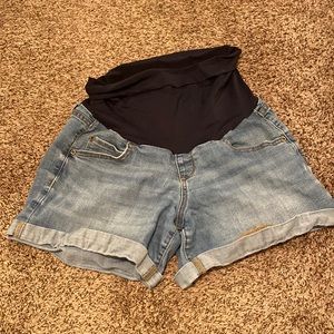 Maternity jean shorts